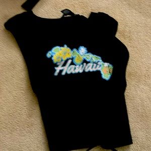 womens black hawaii tank top